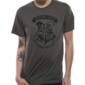 Mens Harry Potter T-Shirt Distressed Hogwarts-The Curious Emporium