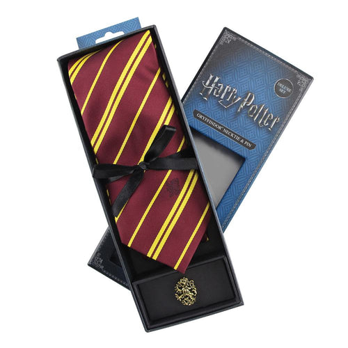 Adult Tie & Metal Pin Deluxe Box Gryffindor-The Curious Emporium