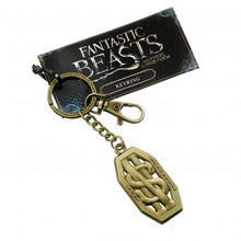 Load image into Gallery viewer, Fantastic Beasts Newt Scamander Logo Keyring-The Curious Emporium