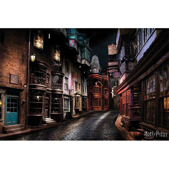 Harry Potter Diagon Alley Poster-The Curious Emporium