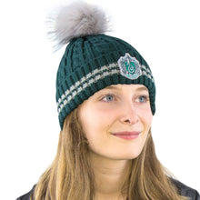 Load image into Gallery viewer, Harry Potter Pom-Pom Beanie Slytherin-The Curious Emporium
