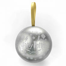 Load image into Gallery viewer, Hogwarts House Christmas Bauble with House Necklace-The Curious Emporium