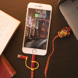 Hogwarts Scarf USB Charging Cable 3-in-1-The Curious Emporium
